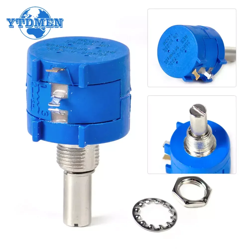 1 Uds potenciómetros de precisión multivuelta 3590S potenciómetro bobinado resistencia ajustable 100R 200R 2K 5K 10K 20K 50K 100K Ohm