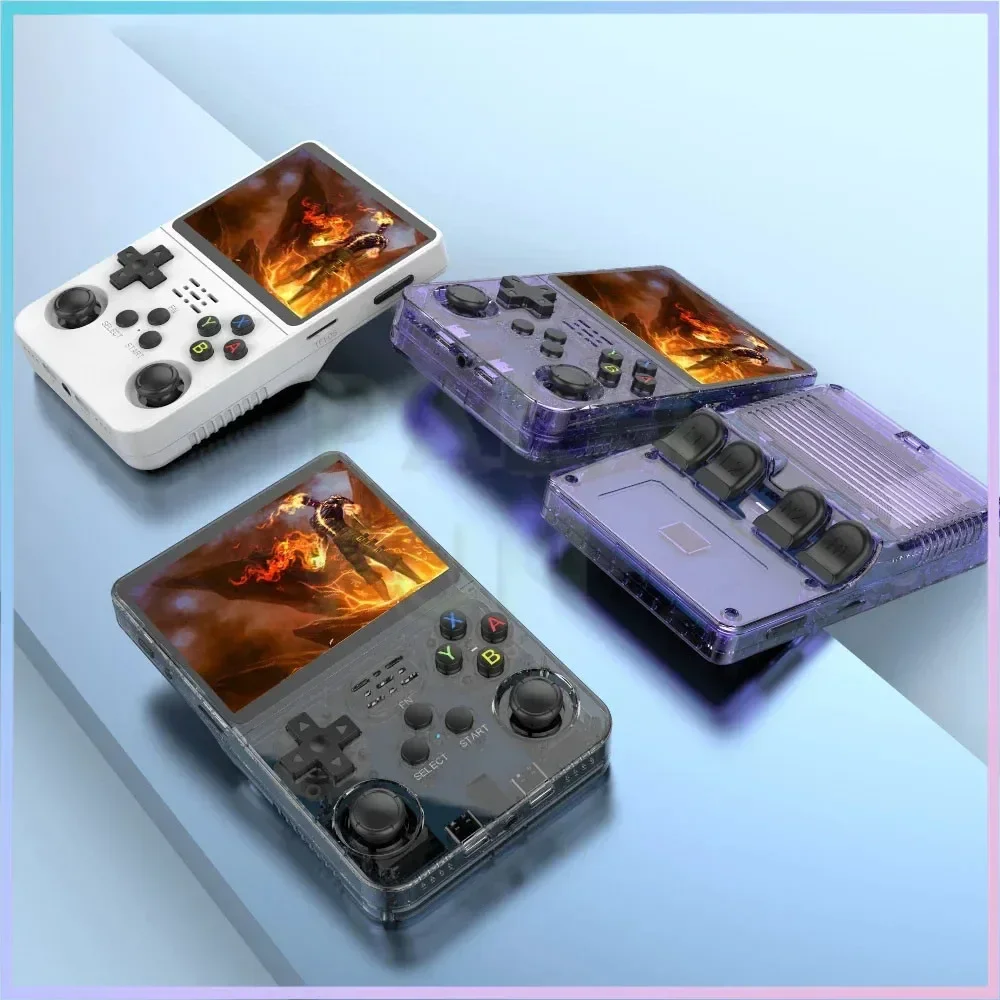 R36S Retro Handheld Game Console, Mini Video Player portátil, Classic Gaming Emulator, 3.5 "Tela IPS, Sistema Linux, 128G, 128G