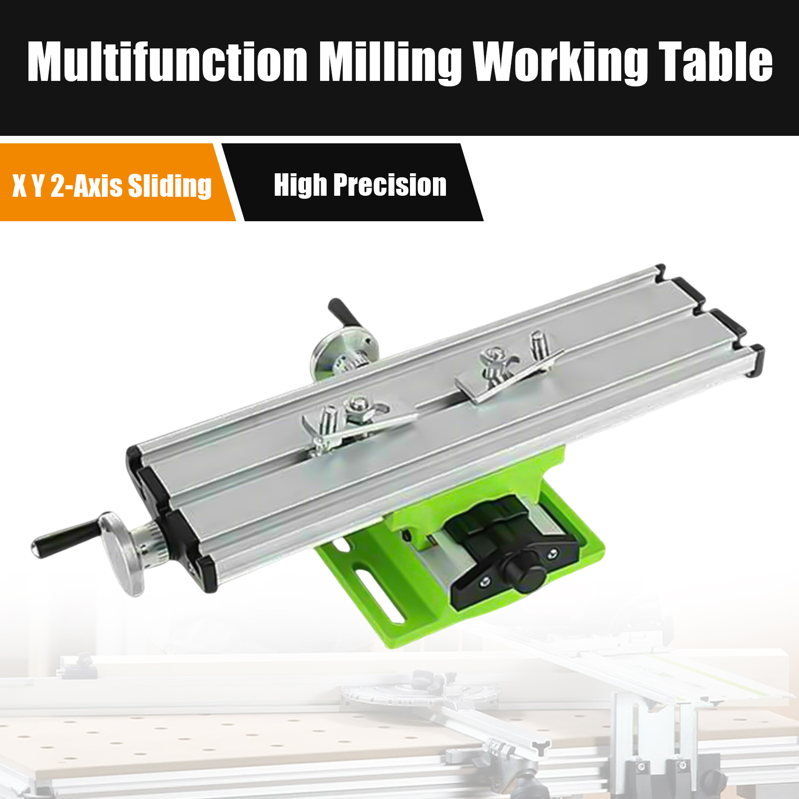 Mini Drill Vise Fixture Working Table Cross Slide Table Adjustable X-Y Axis Multifunction Precision Milling Machine Worktable