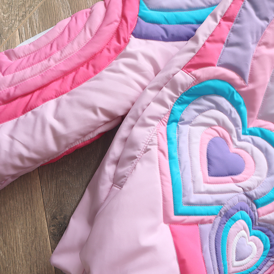 ERL HEARTS PUFFER JACK Parkas Männer Frauen 1:1 Top Qualität Patchwork verdicken Daunenjacke Mäntel