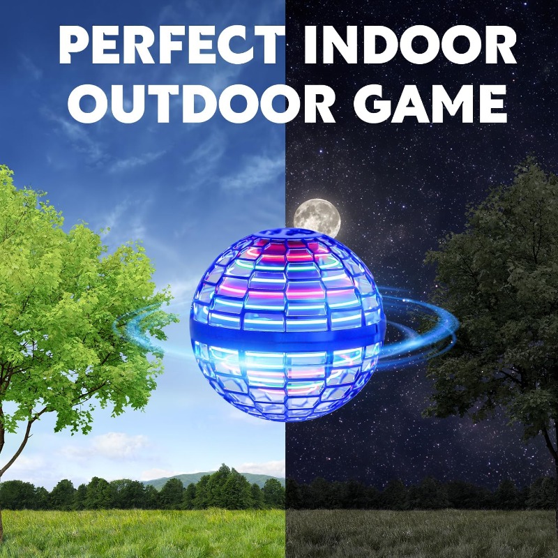 Brinquedo de bola voadora 2025 controlado à mão Boomerang Hover Ball Brinquedos Fidget Flying Spinner com luzes mágicas