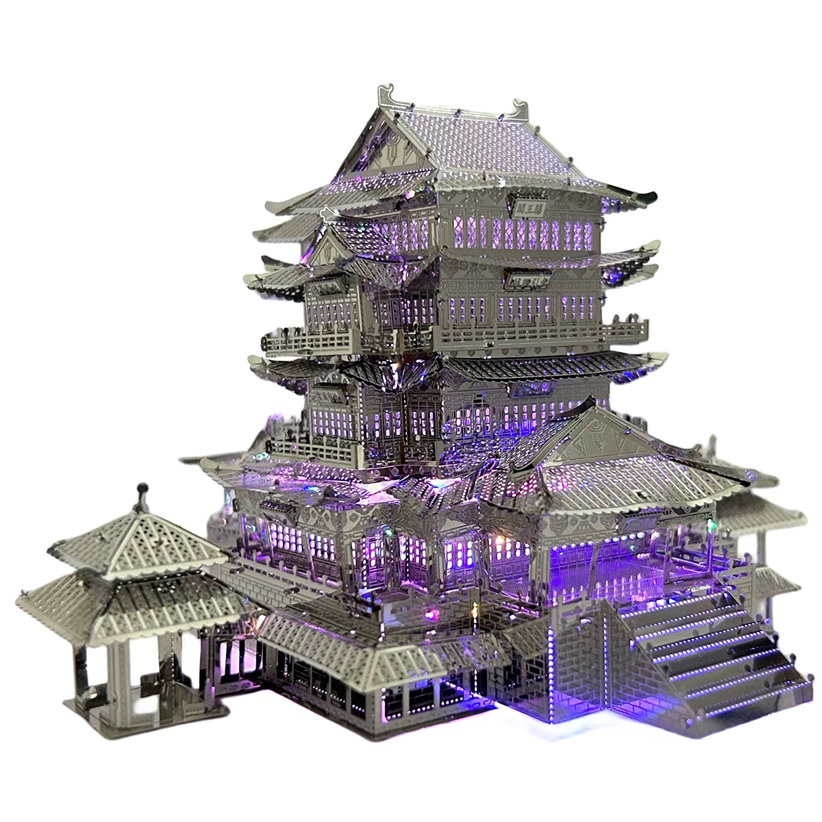 Tengwang Pavilion 3D Metalowe puzzle dla dorosłych DIY Mecha Model Kits Blocks Fighter Model Kit Brain Teaser Puzzle Fidget Toys