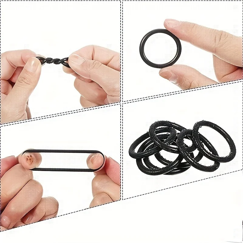 Set di guarnizioni O-ring in gomma Guarnizioni Elastici in nitrile Kit di riparazione O-ring ad alta pressione Anello elastico di tenuta O Anelli in gomma