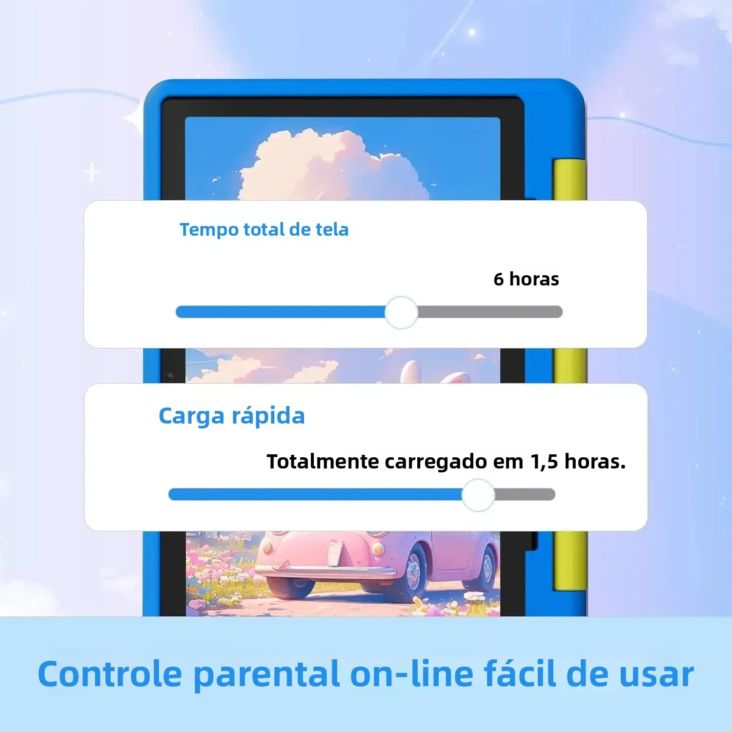 Tablet infantil android 15 tablet para crianças 10 polegadas 8gb + 64gb 8 núcleos com estojo 1tb tf expansível para crianças pequenas controle parental