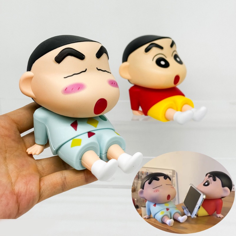 Anime Crayon Shin-Chan Handy Halter Desktop Ornamente Action-figuren Modell Statue puppe Spielzeug Geschenke