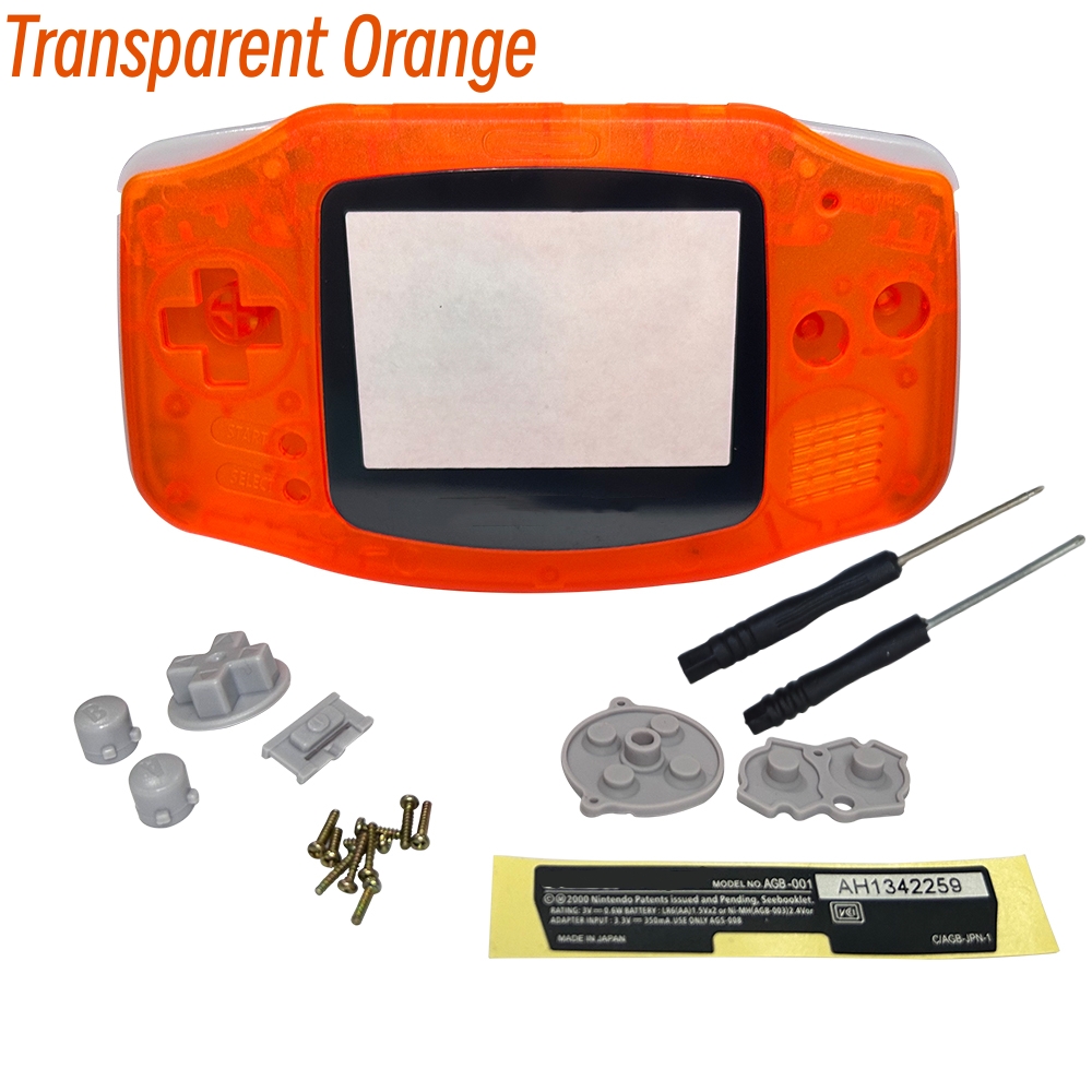 修理ハウジングシェルケースカバー GBA コンソールシェルボタンキットスクリーンレンズステッカーラベルゲームボーイアドバンス交換
