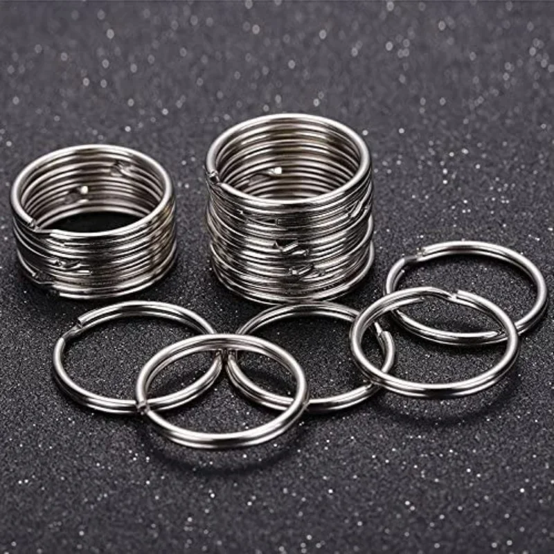 30mm/25mm/20mm Metal Key Rings Keychain Sets Keyfob Anti-rust KeyRings Key Chains Car Key Pendant Split