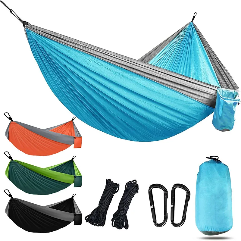 Rede de acampamento acessórios de acampamento engrenagem para exterior interior com alças de árvore redes leves de náilon para caminhadas turísticos