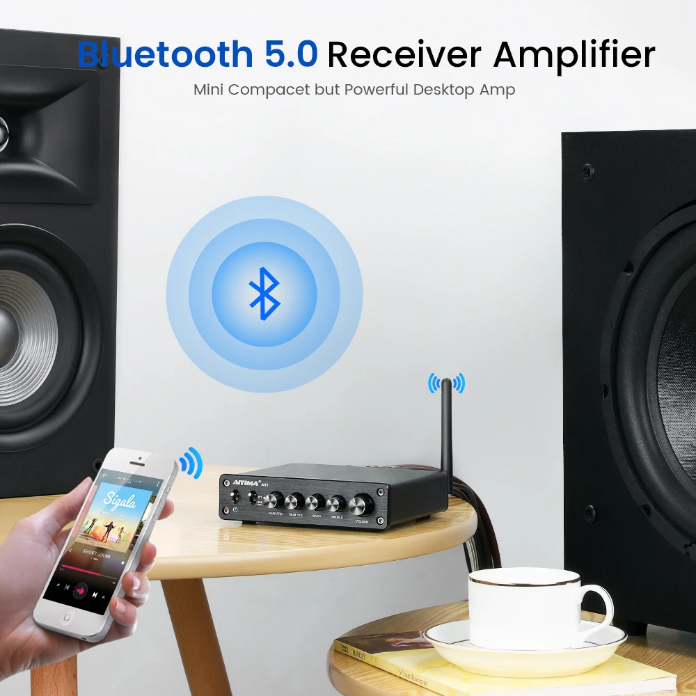 AIYIMA TPA3116 Subwoofer Bluetooth Verstärker HiFi TPA3116D2 2,1 Digital Audio Power Verstärker 50Wx2 + 100W Sound Amplificador A03