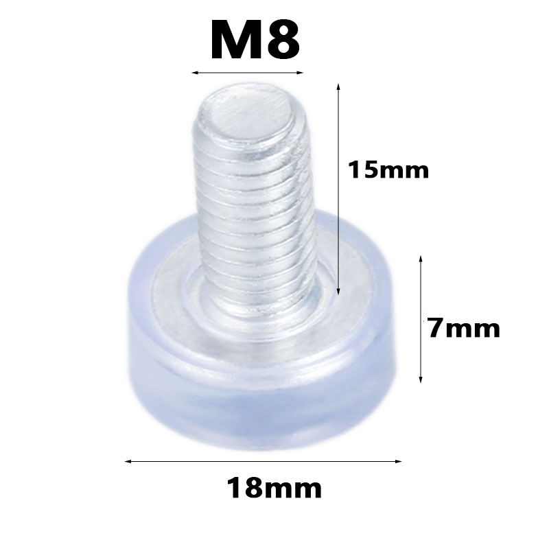 2/5/10/20Pcs Transparent M6 M8 Schraube In Anti-slip Fuß Pad Möbel Glide Nivellierfüße Einstellbare Nivellierung Pads