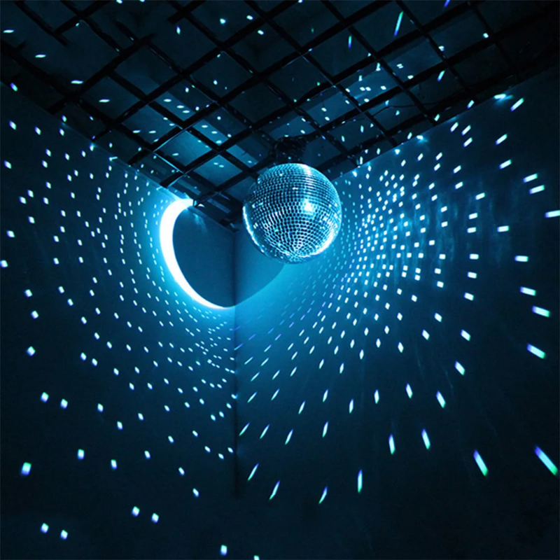 Disco Mirror Ball Party Shiny Ball Stage Light Rotating Glass Ball Retro Reflective KTV DJ Lights Home Christmas Decoration 2024
