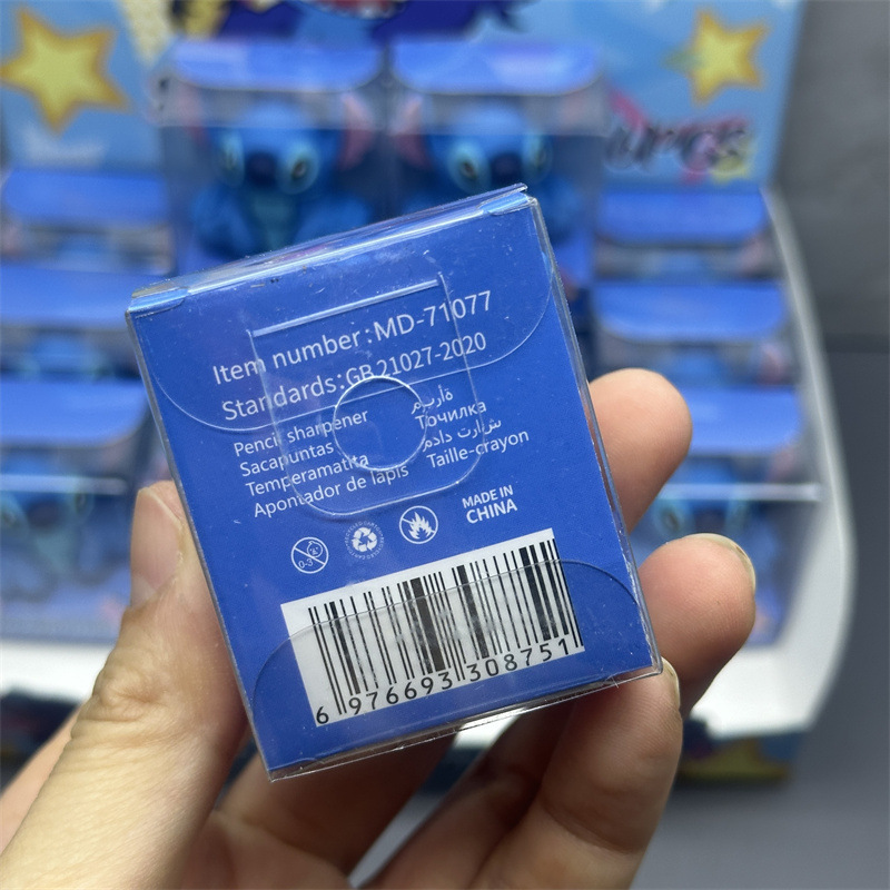 Sacapuntas de lápiz DIY con adornos de silicona de punto de Disney, sacapuntas de lápiz con orejas largas de Lilo y Stitch, papelería de aprendizaje