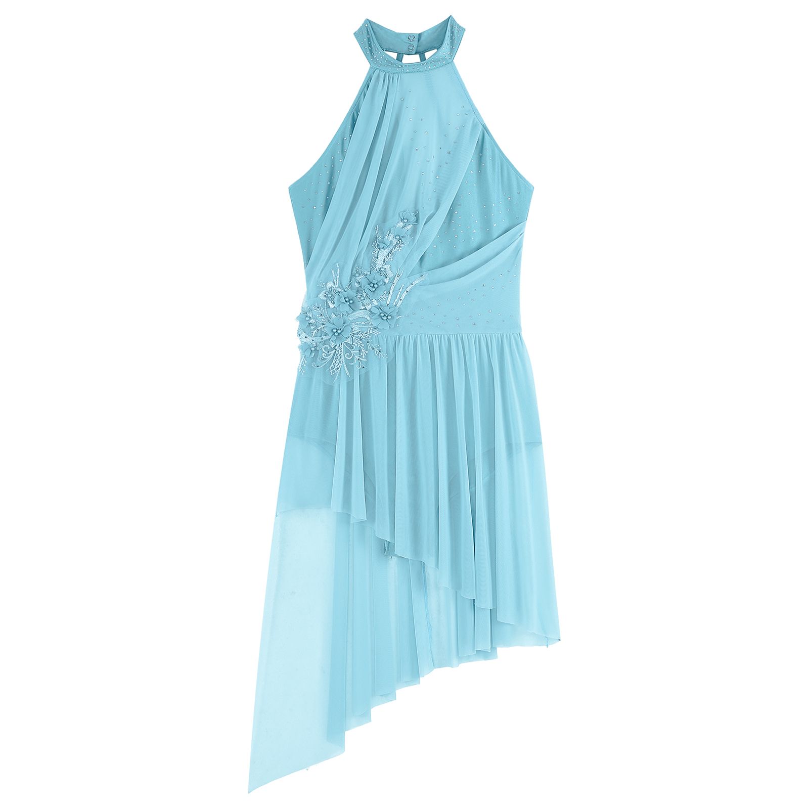 Frauen Erwachsene Glänzende Strass Gymnastik Badeanzug Eiskunstlauf Overall Kleid Ballett Tutu Lyrical Dance Performance Kostüm