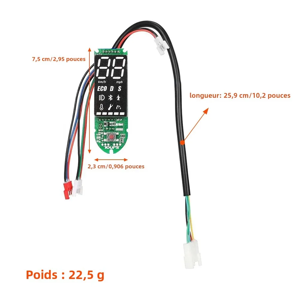 Carte de contrôleur de Scooter électrique Durable, contrôleur de fonction d'affichage numérique 6 pièces pour pièces de Scooter Xiaomi M365/Pro