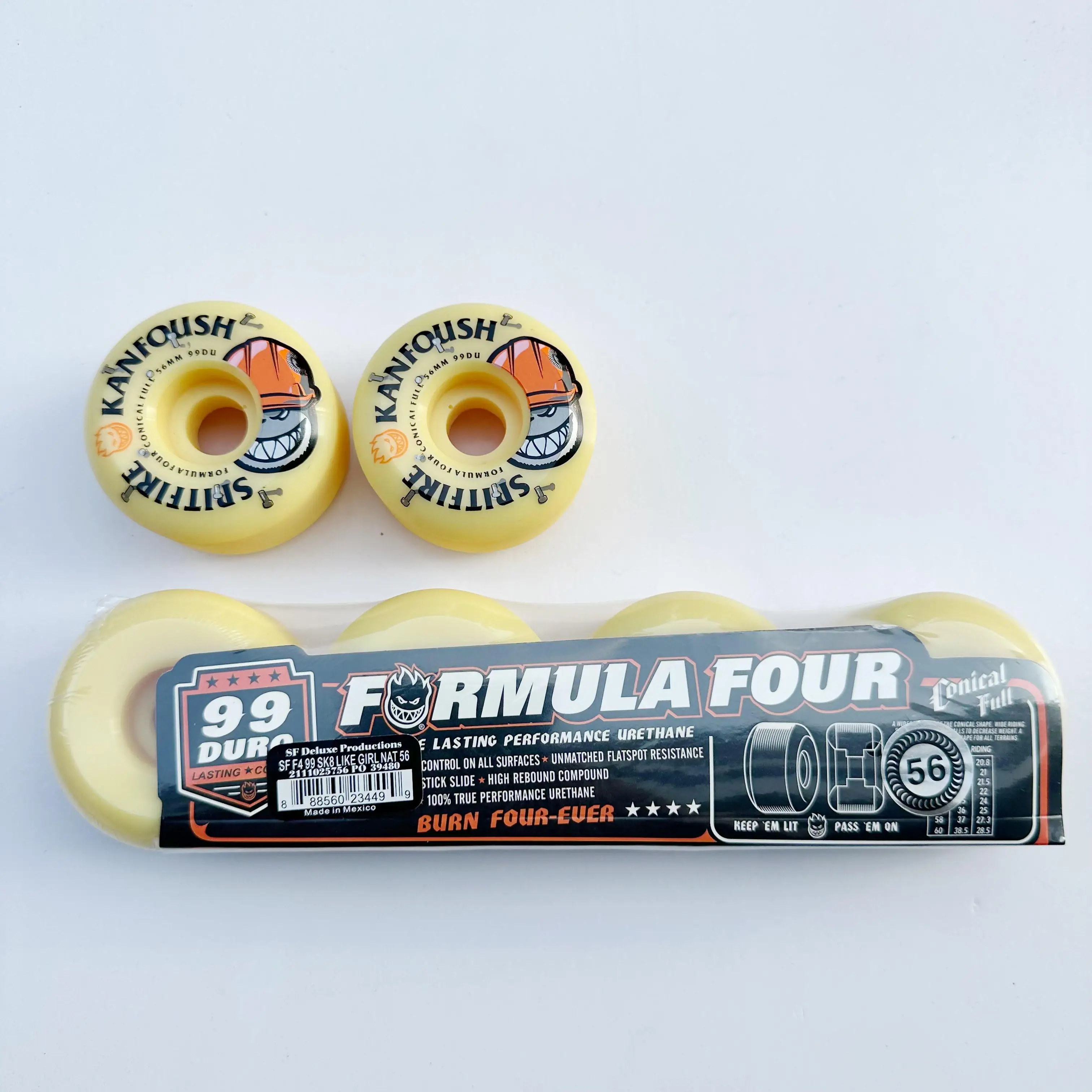 スピットファイアホイール輸入本物のスピットファイア 52 ミリメートル 101duro 53 ミリメートル 54 ミリメートル 56 ミリメートル 99duro 80HD スケートボードホイール用スケートボード