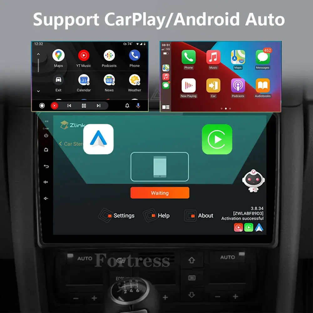 Android 16 Carplay Android Auto 2K экран Автомобильный радиоприемник Мультимедийный плеер для Audi A4 2 3 B6 B7 S4 RS4 2000-2009 Автомагнитола Стерео