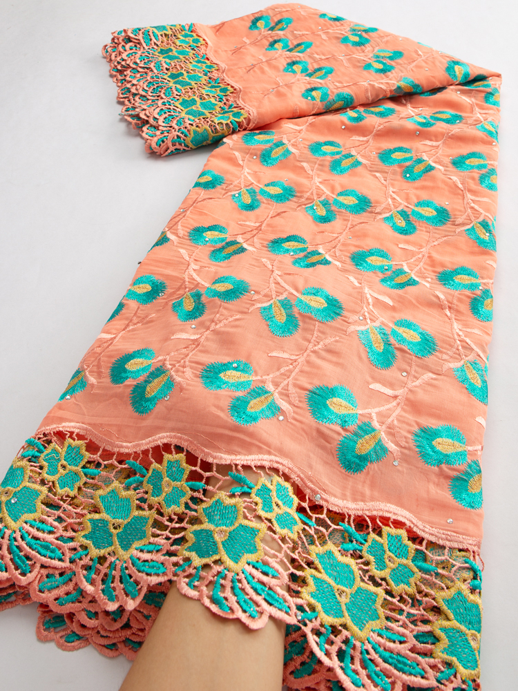 Tecido de renda voile suíço com pedras 2023 mais recente renda solúvel em água africana nigeriana para mulheres vestidos de festa de natal costurar ty3575