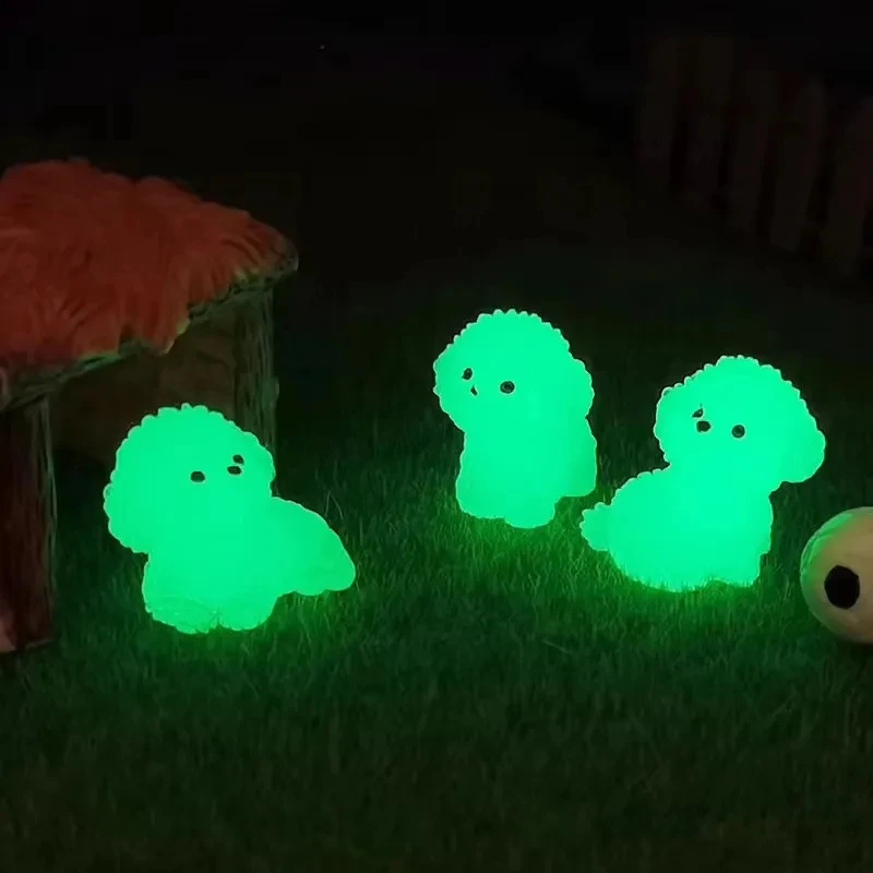 4 unids/set Luminiscencia 3D lindo cachorro zapatos encantos DIY decoración para zuecos y sandalias perfecto vacaciones regalos de navidad accesorios de zapatos