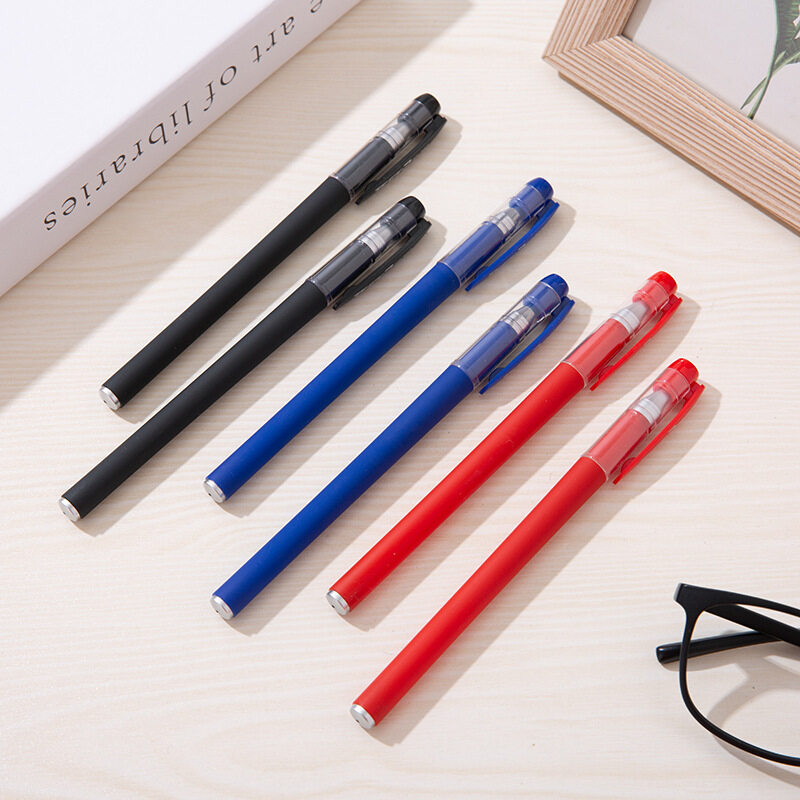 3 Gel Pens + 50 Refills Set 0.38mm Black Blue Red Ink Bulk Pens Thin Tip Journal Writing School Supplies Stationery Wholesale