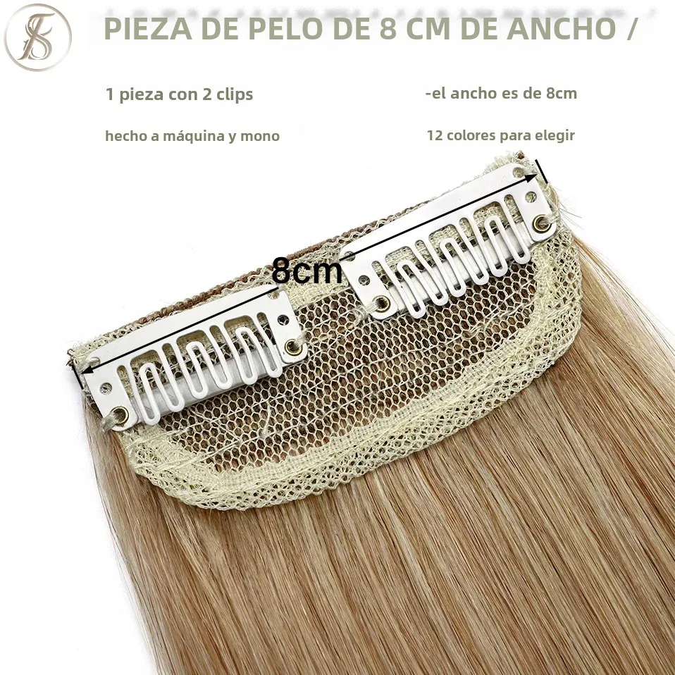 Clip de pelo TESS, extensiones de cabello Natural, Clip en extensiones de cabello humano, postizo de 12 pulgadas, reponer el volumen del cabello, Clip en cabello Natural