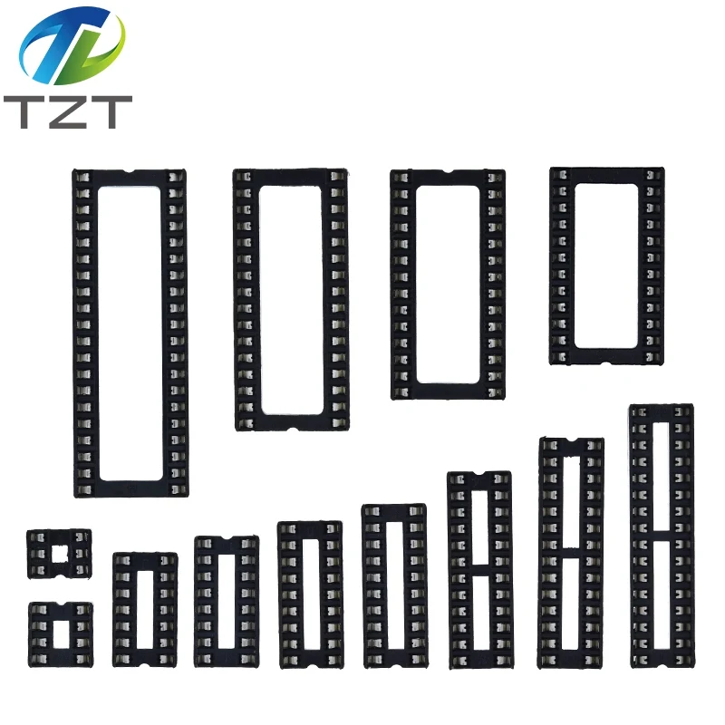 10pcs TZT IC Seat 6P/8P/14P/16P/18P/20P/24P/28P DIP IC Sockets Adaptor Solder Type 28 pin Narrow Body DIP Sockets MCU Seat