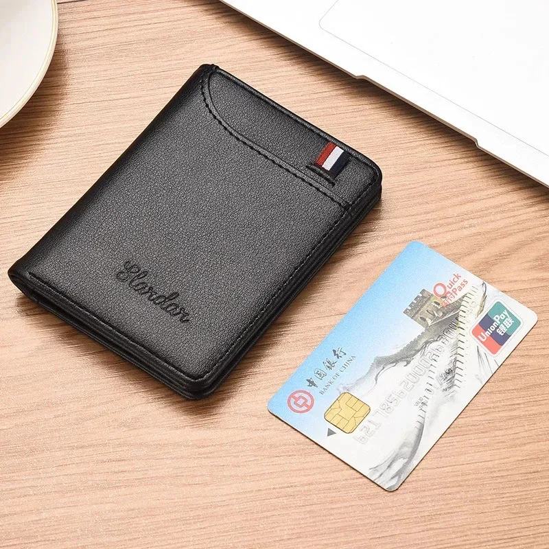 Minimalist Ultra Thin Vertical Men's Personalized Soft Wallet For Students Fashion