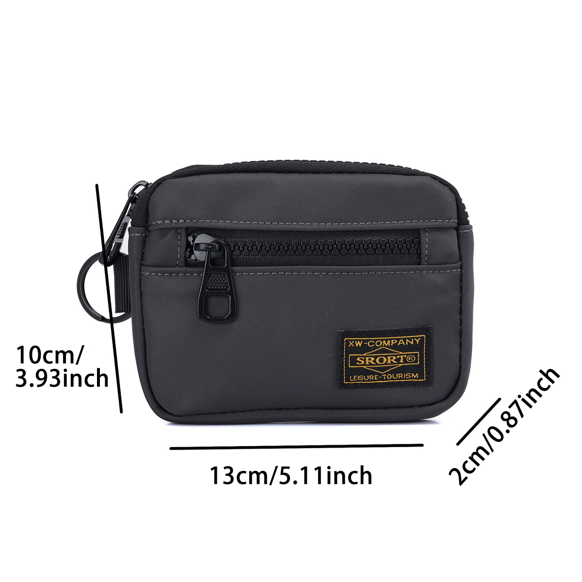 Trendy Oxford cloth coin purse, men's and women's workwear style portable card case, casual multi-functional headphone case