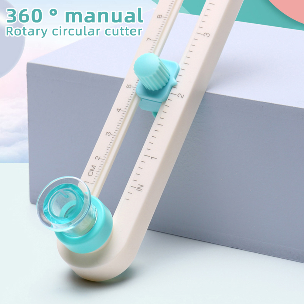 Plastic 2-20 cm cirkelpapiersnijder Multifunctionele ambachtelijke snijgereedschappen Papier Scrapbooking Kaarten Snijders voor thuisstudiekantoren