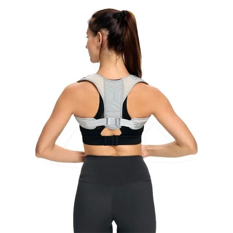 Corrector de postura de espalda y hombros, cinturón ajustable, soporte para clavícula y columna vertebral, remodela tu cuerpo, hogar, oficina, deporte, soporte superior para el cuello