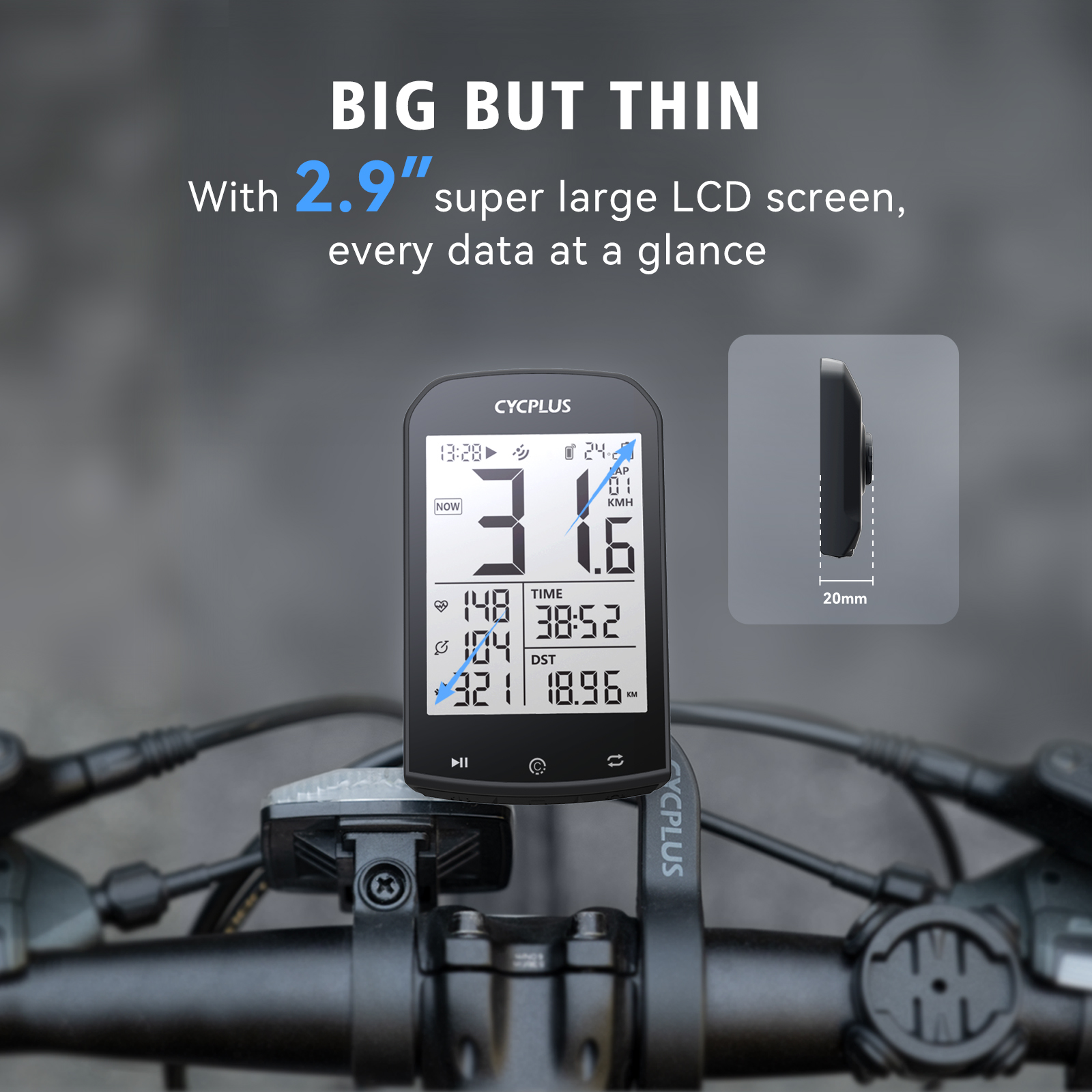 CYCPLUS M1 Xe Đạp Phụ Kiện GPS Xe Đạp Máy Tính Đi Xe Đạp Tốc Bluetooth 5.0 ANT + Ciclismo Đo Tốc Độ Dành Cho Garmin Zwift