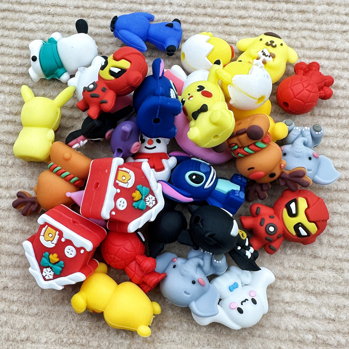 10 шт., силиконовые бусины для детских игрушек