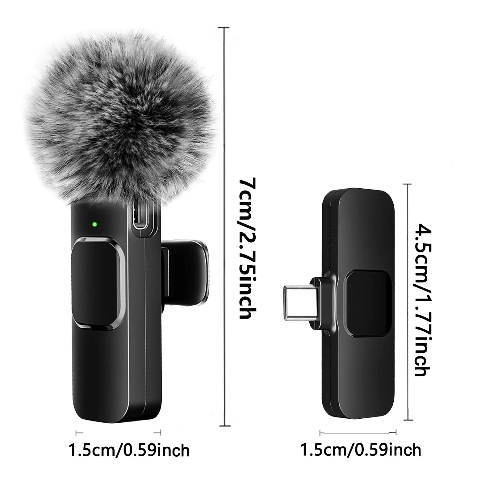 NEUE Wireless Lavalier-mikrofon Audio Video Aufnahme Mini Mic Für iPhone Android Laptop Live Gaming Handy Mikrofon