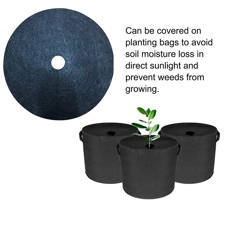 12Pcs New Tree Protection Weed Mats Ecological Control Cloth Mulch Ring Round Weed Barrier Plant Cover for Indoor Outdoor Garden