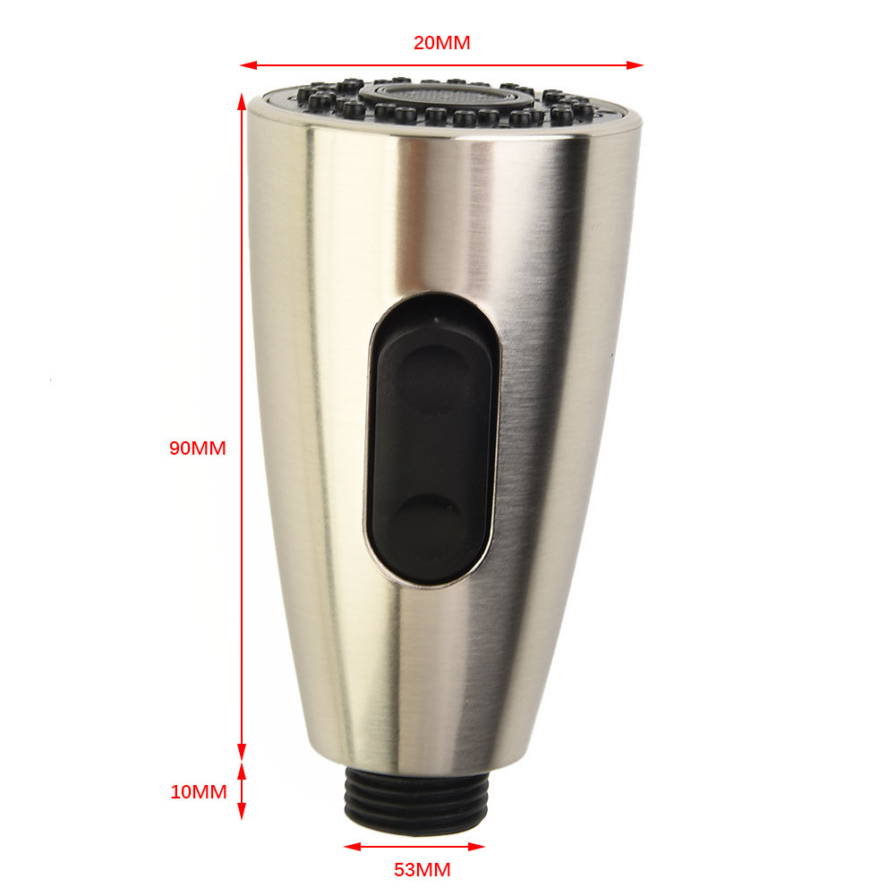 Universal Kitchen Pull Out Spray Head Replacement Sink Faucet Basin Mixer Tap ABS Brushed Black Kitchen Bathroom Accessories