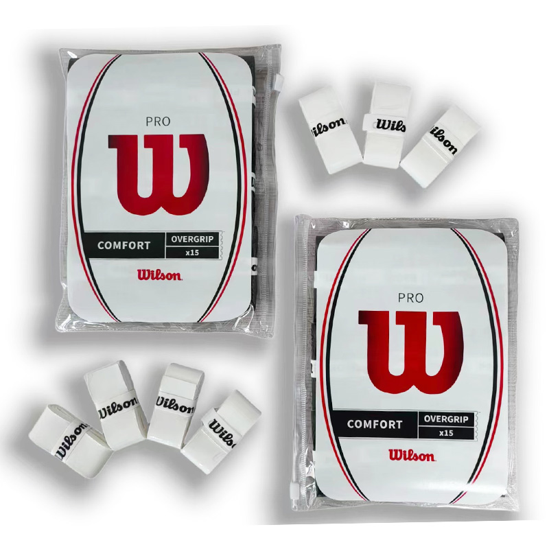 15 Pcs Original Wilson ไม้เทนนิส Overgrip ลื่นพาเดล Grips เทนนิส Racquet เทปดูดซับเหงื่อ Grip เทนนิสอุปกรณ์เสริม