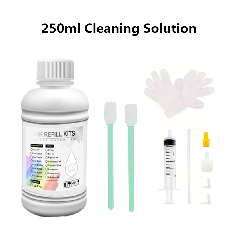 100 ml Reinigungsflüssigkeitsset für Epson HP Canon Brother Tintenstrahldrucker, Reinigungslösung für Farbstoffpigment, Sublimationstinte, Hellrosa