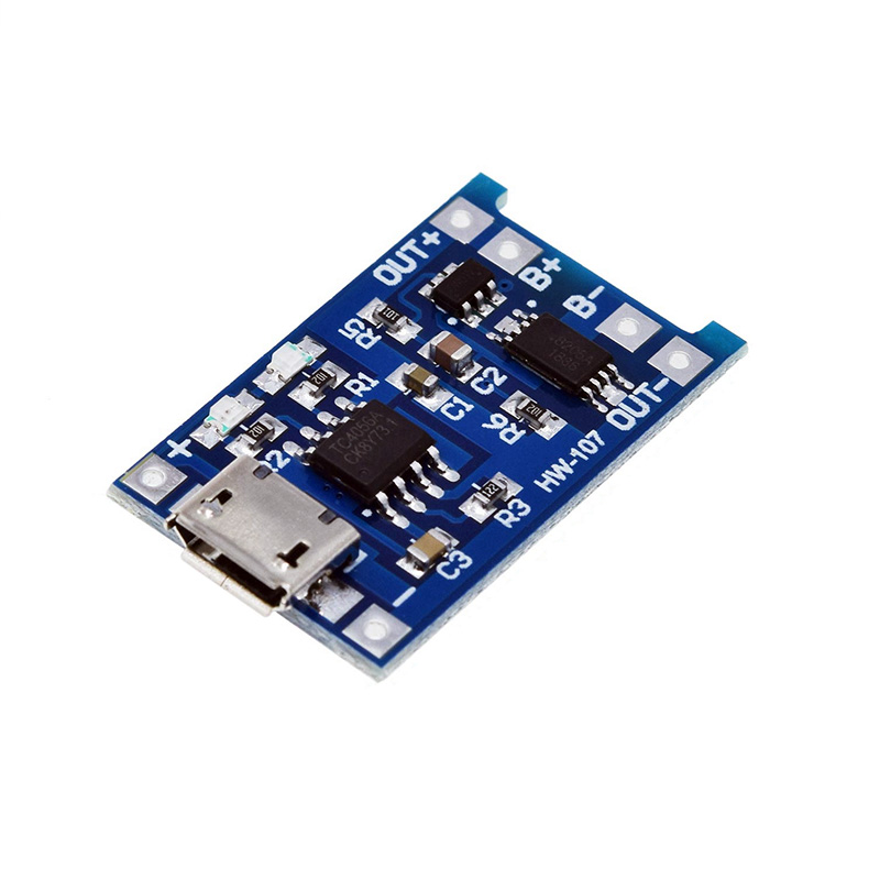 Diy tipo-c micro usb 5v 1a 18650 tp4056 módulo de carregador de bateria de lítio placa de carregamento com proteção dois-em-um
