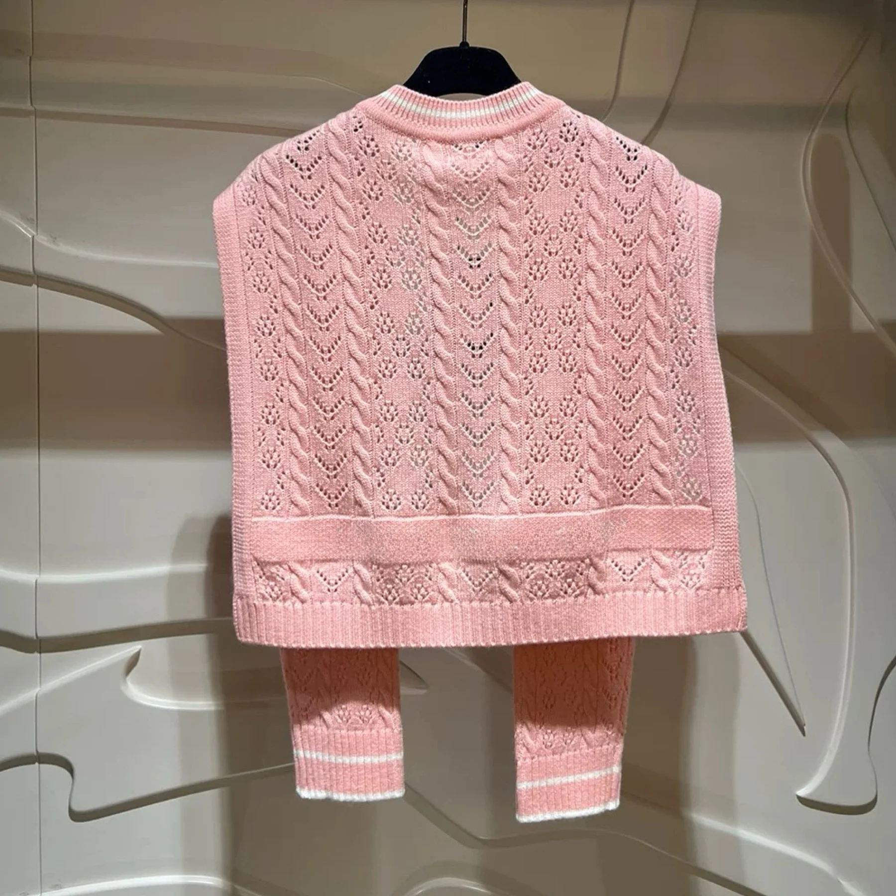 C de lana tejido con bordado pesado estilo coreano, informal, versátil, antiedad, multifuncional, accesorio de moda para p...