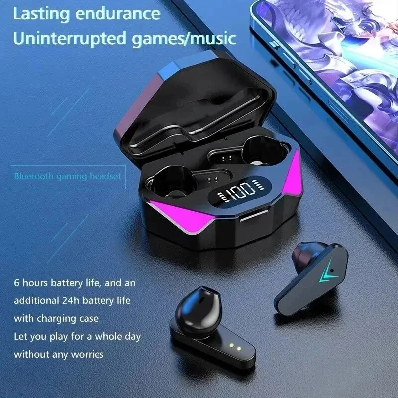 X15 TWS słuchawki bezprzewodowe słuchawki dla graczy Bluetooth 65ms słuchawki douszne o niskim opóźnieniu Fone zestaw słuchawkowy dla graczy dla graczy Gamer z mikrofonem zestaw głośnomówiący