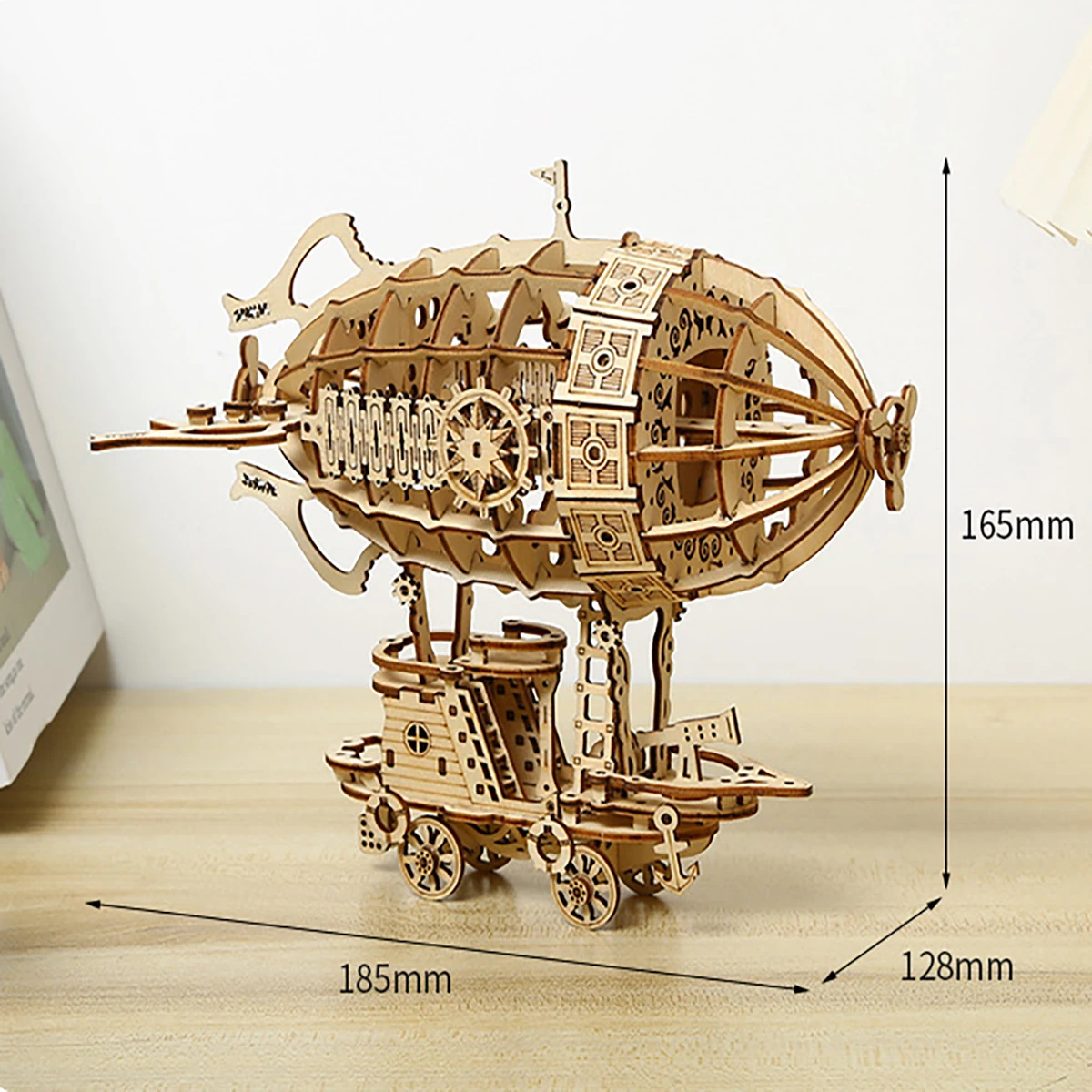 เรือเหาะ 3D รถปริศนาไม้ขนาด,ชุดโมเดล DIY,Handcraft ของขวัญ,ตกแต่งบ้าน,Mechanical ชุด,อาคารของเล่น