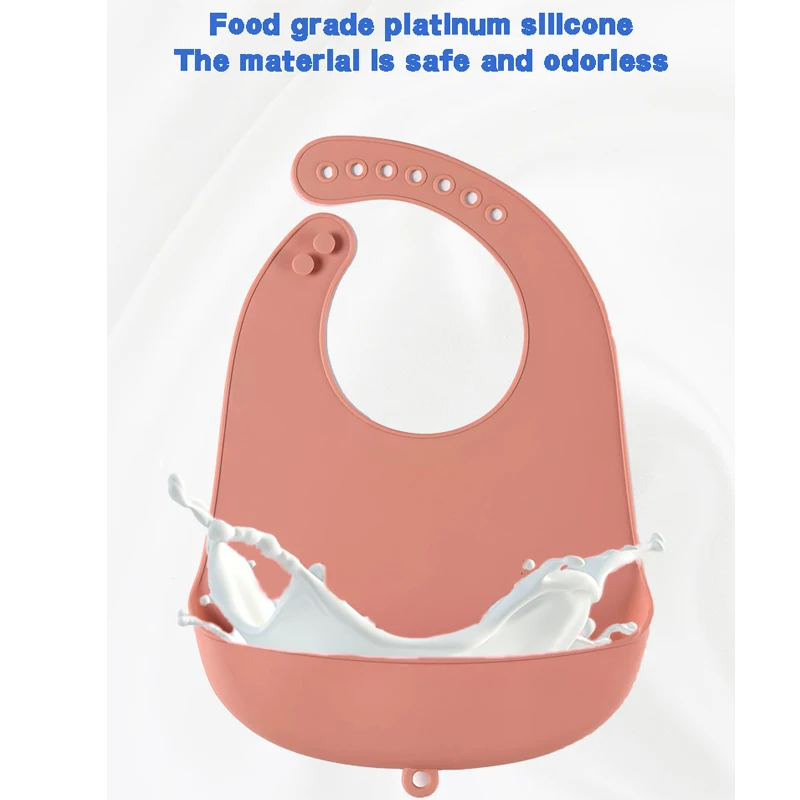 1/2pcs ซิลิโคนเกรดอาหารเด็กกิน Bibs ทําความสะอาดง่ายเด็ก Bibs Drool ผ้าขนหนูกันน้ําเด็กซิลิโคน Drool Bibs