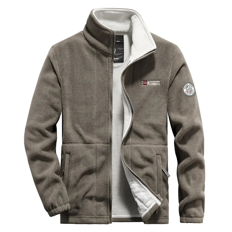 Nueva chaqueta de lana para hombre, chaquetas Polares gruesas con bolsillos, abrigo a prueba de frío, abrigo de talla grande para mujer, chaquetas cortavientos de invierno para hombre