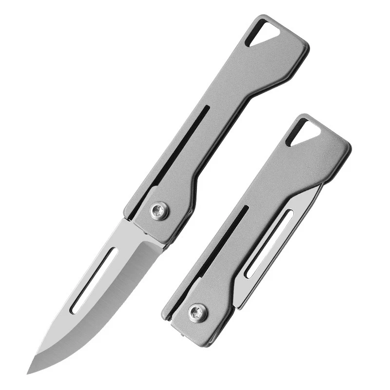 1pc EDC Titan Mini Klappmesser Taschenmesser dünnes Taschenmesser Taschenmesser für Frauen Obstmesser