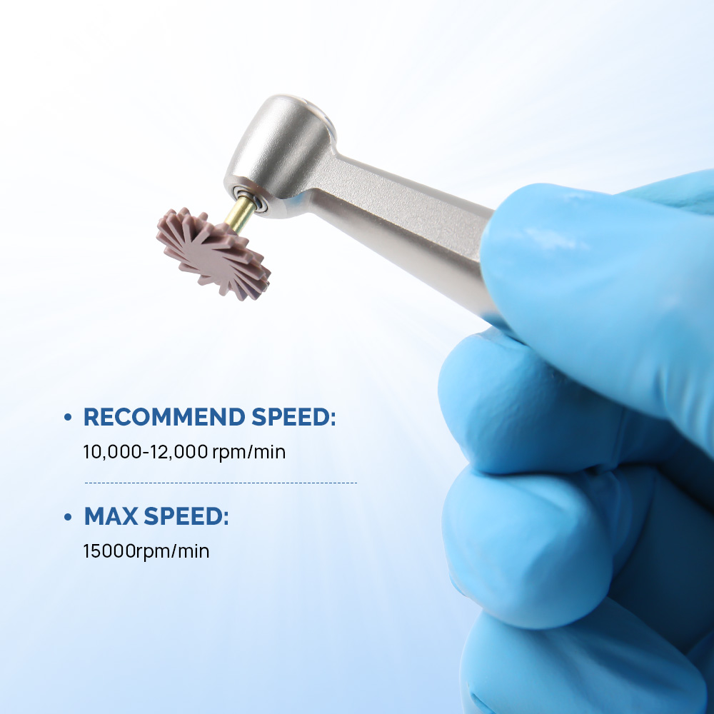 Azdent 6 pçs/caixa dental composto resina polimento disco roda kit escova burs disco de silicone 2 passo polimento