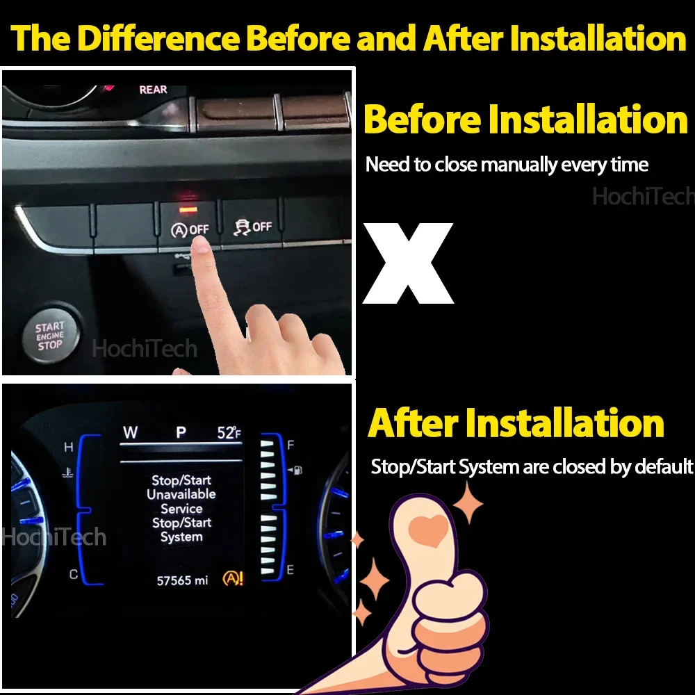 Automatic Stop Start Engine System Off Control Start Stop Canceler Cable For Suzuki Vitara LY 2015-2024 (not fit Grand Vitara