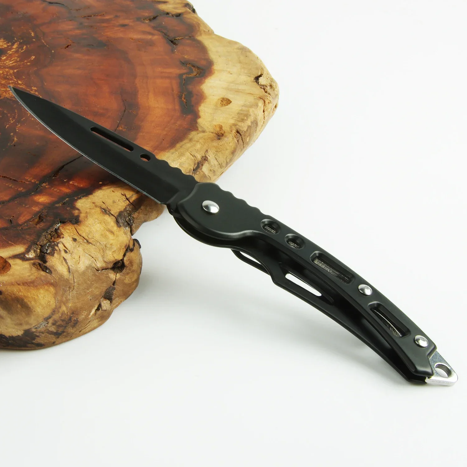Coltello pieghevole portachiavi in acciaio inossidabile Coltello da trasporto per esterni Coltello da tasca affilato a specchio Coltello da frutta Coltello pieghevole