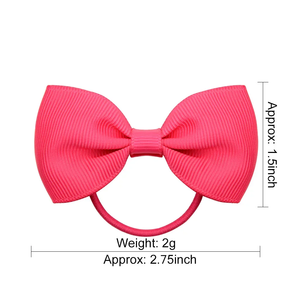 Lazos de cinta pequeños de 2,75 pulgadas con bandas elásticas para el cabello para niñas, coleta de Color sólido, lazos para el cabello, lazos, accesorios para el cabello
