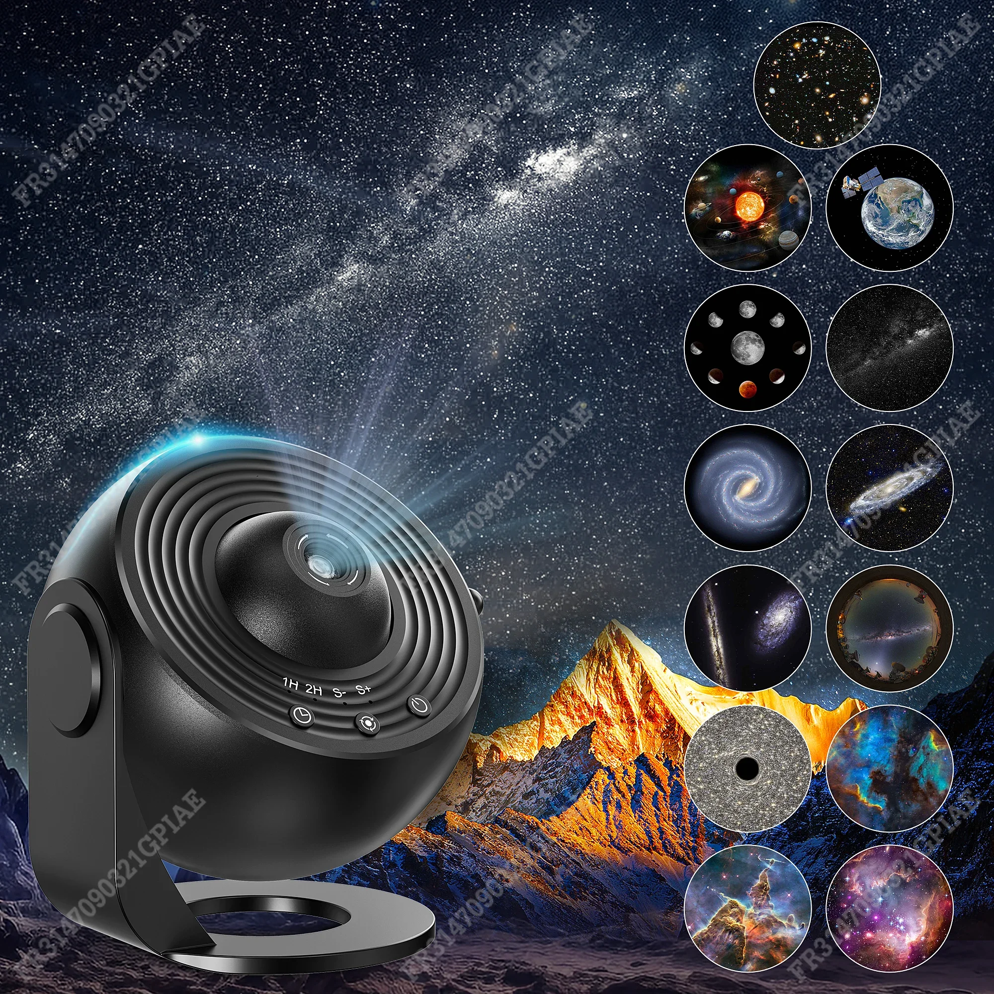 Projektor Sky 360 °   Lampka nocna Projektor Galaxy Gwiaździsta Obrotowa Lampa Planetarium Dla Dzieci Sypialnia Prezent Walentynkowy Ślub Dec