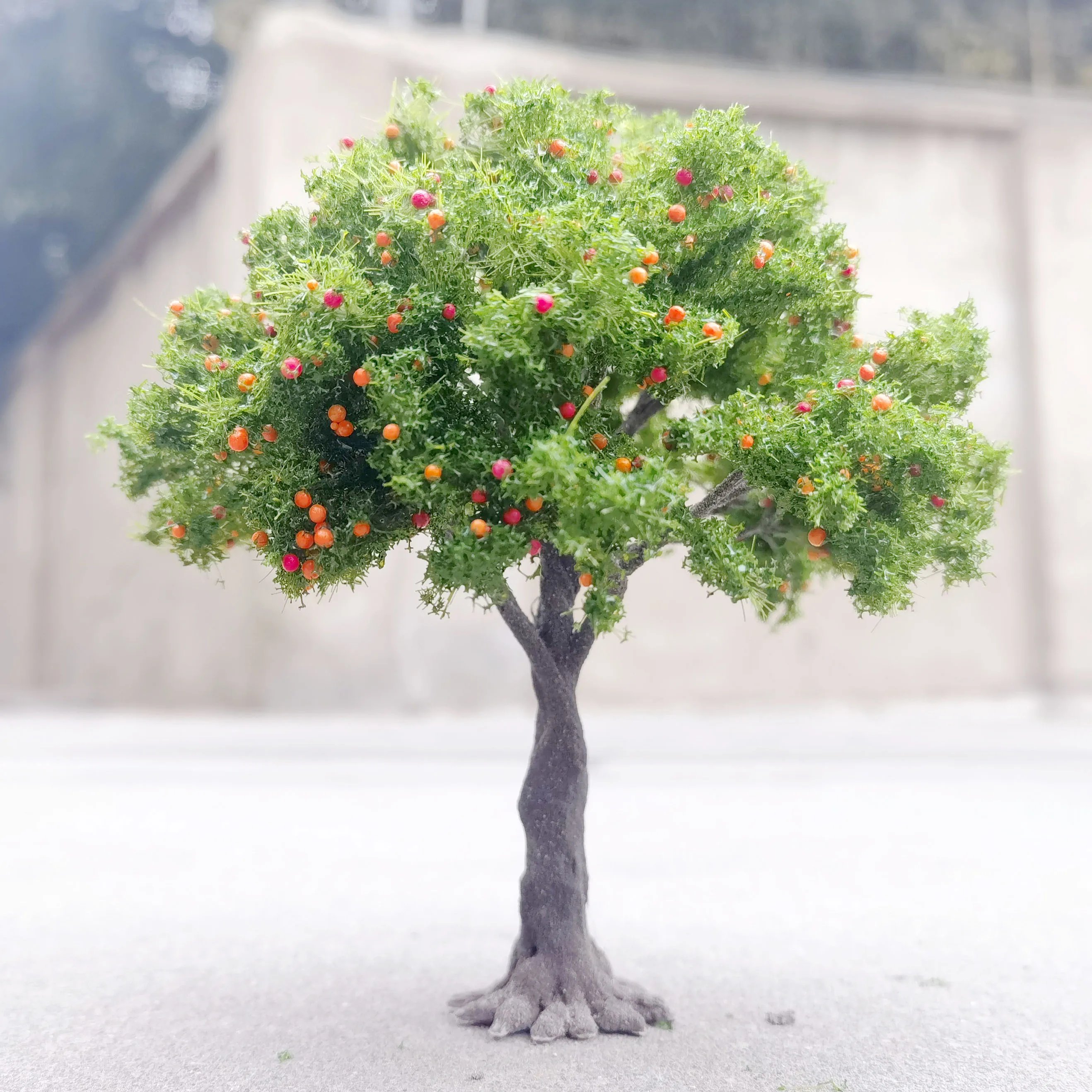 15cm simulated fruit tree model wire tree miniature landscape model dollhouse scale train railway layout