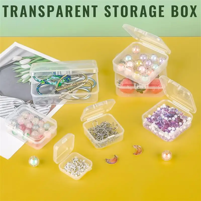 10 stücke Kunststoff Box Rechteckige Box Transluzente Box Verpackung Box Lagerung Box Staubdicht Solide Starke Schmuck Lagerung Fall Container